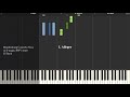 Brandenburg Concerto No.5 in D Major BWV 1050 - JS Bach - Synthesia Piano Tutorial