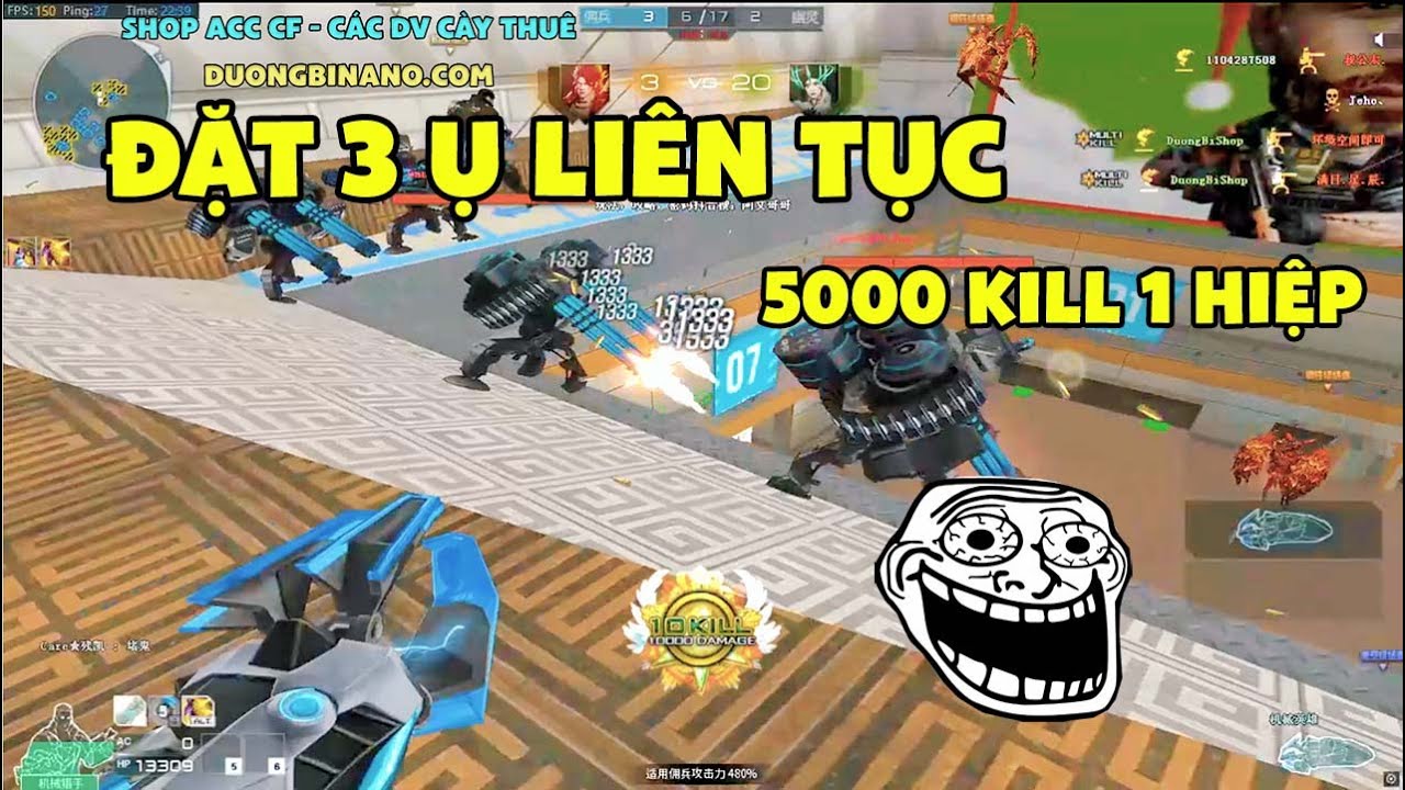 ▶ HERO ĐẶT 3 Ụ LIÊN TỤC HÚP 5000 KILL 1 HIỆP | DƯỢNG BI NANO