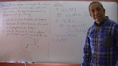 1BAC Biof SM & SEXP mouvement de rotation  exercice 3