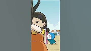Doraemon Plays Red Light Green Light in Squid Game! 🔴🟢😂 #shorts #shortsfeed
