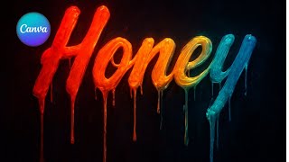 How To Make Dripping Text Effect Using Canva AI #dripping #texteffect #canva 