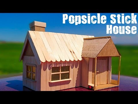 Dondurma Çubuğundan Ev Nasıl Yapılır - How to make Popsicle Stick House