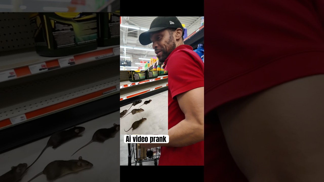 Rats in store prank with Ai video 