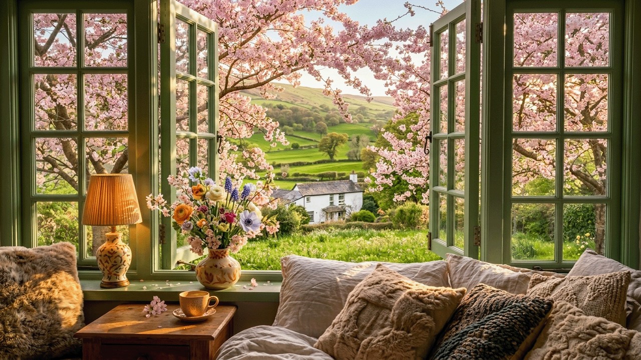Relaxing Spring Garden & Soft Piano 🌸 A playlist for quiet morning | Work Focus Study Reading
