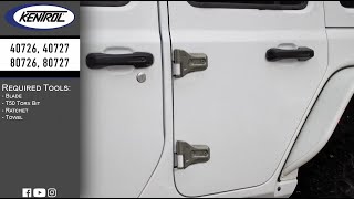 Kentrol Outer Door Hinge Set for 2018 & Up Wrangler & 2020 & Up