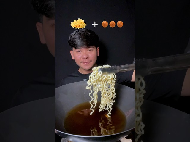 Noodles on fire 🔥 delicious | #mukbang #asmr  #noodles  #shorts