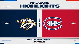 NHL Highlights | Predators vs. Canadiens - October 8, 2026