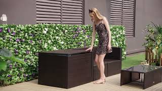 Costway 8 Pieces Patio Cushioned Rattan Furniture Set
