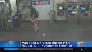 Caught On Camera: Man Takes Hammer To MTA Card Reader At Brooklyn Subway Station
