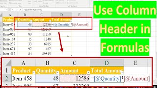 Use Column Header Name Instead of Cell Reference in Formula Net Worth