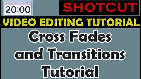Shotcut Cross Fades and Transitions Tutorial