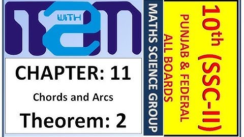 Class 10th maths science group Chapter 11 Theorem 2 PTB