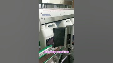 Automatic double-sided labeling machine | auto labeling machine for flat bottle, square bottle #fyp