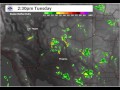 Radar simulation from storms on August 2, 2016