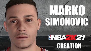 NBA 2K21 ✪ Marko Simonović Face Creation | Chicago Bulls Signing from Montenegro for 2K22 Season