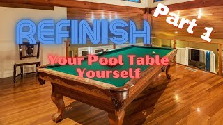 How to Refinish a Pool Table Part 1 (Stripping the Wood)