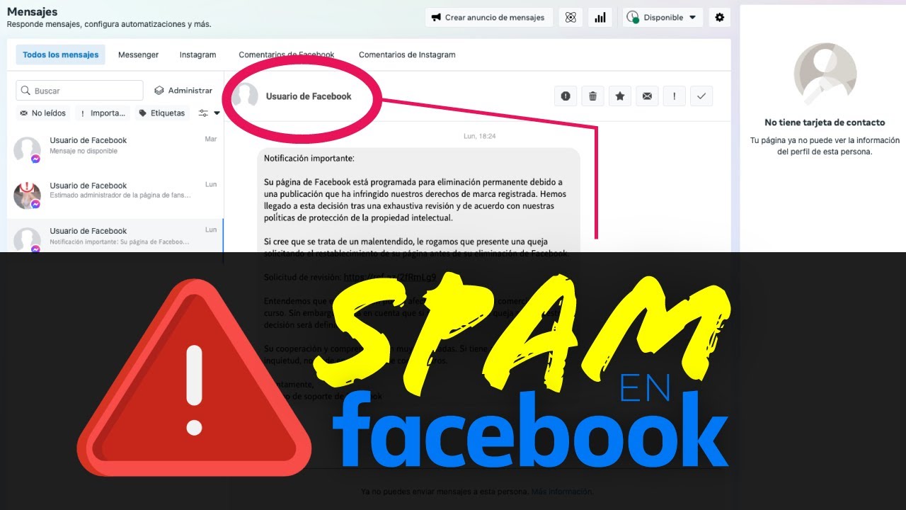 🚨 CUIDADO con el SPAM en Páginas de Facebook ¿Qué hacer y cómo