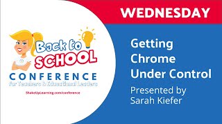 Getting Chrome Under Control (presented by Sarah Kiefer)