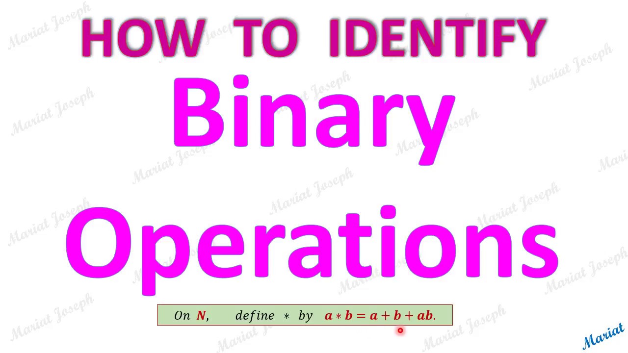 Binary Operations - YouTube