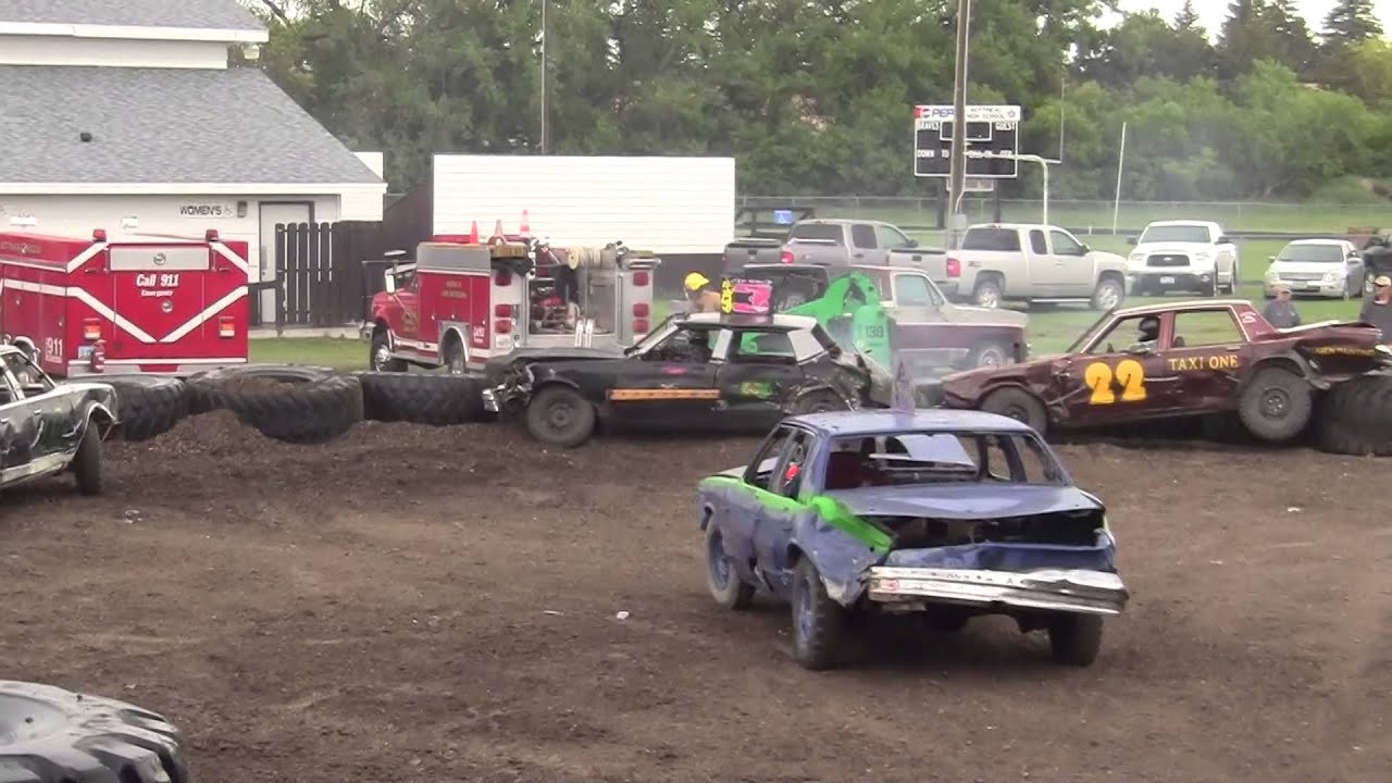 2015 Bottineau County Fair Demolition Derby chain class YouTube