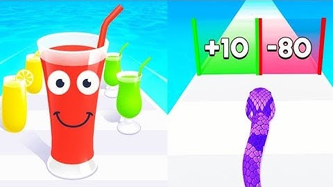 Snake Run Race vs Juice Run 3D - Satisfying Gameplay ASMR Walkthrough...