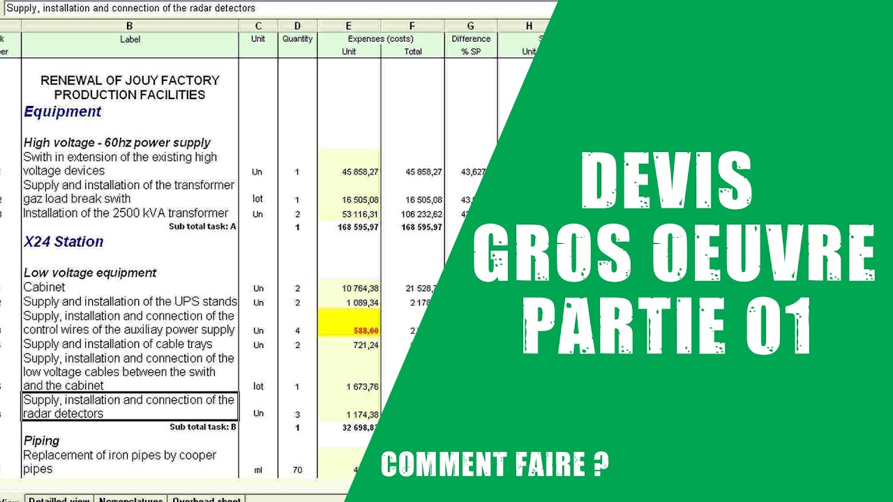 COMMENT FAIRE LE DEVIS DU GROS OEUVRE (FONDATION) ?? - YouTube