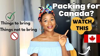 THINGS TO (& NOT TO) BRING WHEN COMING TO CANADA AS A NEW IMMIGRANT