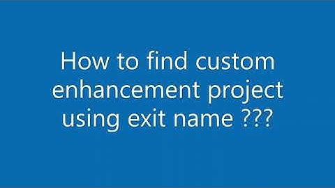How to find custom CMOD project using exit name ???