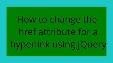 How to change the href attribute for a hyperlink using jQuery
