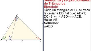 Semejanza de triángulos ejercicio 7