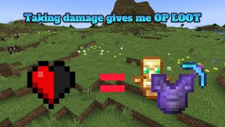 Minecraft, but TAKING DAMAGE gives you OP LOOT! by CubeDude 242 views 1 year ago 4 minutes, 24 seconds