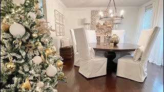 Christmas Dining Room Tour and Decorating |. VLOGMAS DAY 3