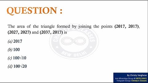 A question on Area of a Triangle  | CSIR-NET June 2018 | General Aptitude | July Mary Mathew
