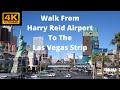 [4K] Walking to the Las Vegas Strip from McCarran Airport