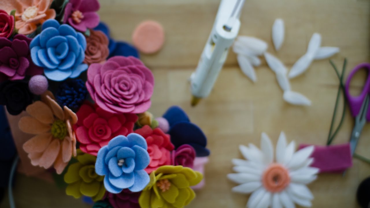 4 [EASY] Realistic Felt Flower Tutorial - #DIY How to Make Felt