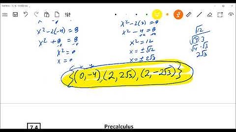 7.4 Systems of Nonlinear Equations