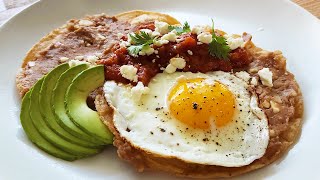 Easy Shortcut Huevos Rancheros | Fried Egg on Tortilla