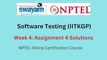 Software Testing-IITKGP Week 4 : Assignment 4  Answers  || July-2023 NPTEL