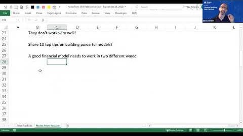 Webinar on Financial Modeling Best Practices by Ian Schnoor, CFA