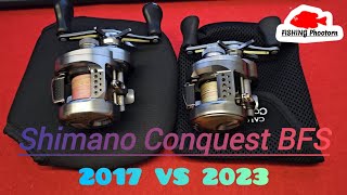 เปรียบเทียบรอกตีเหยื่อเบา Shimano conquest bfs 2017 VS 2023 EP.1