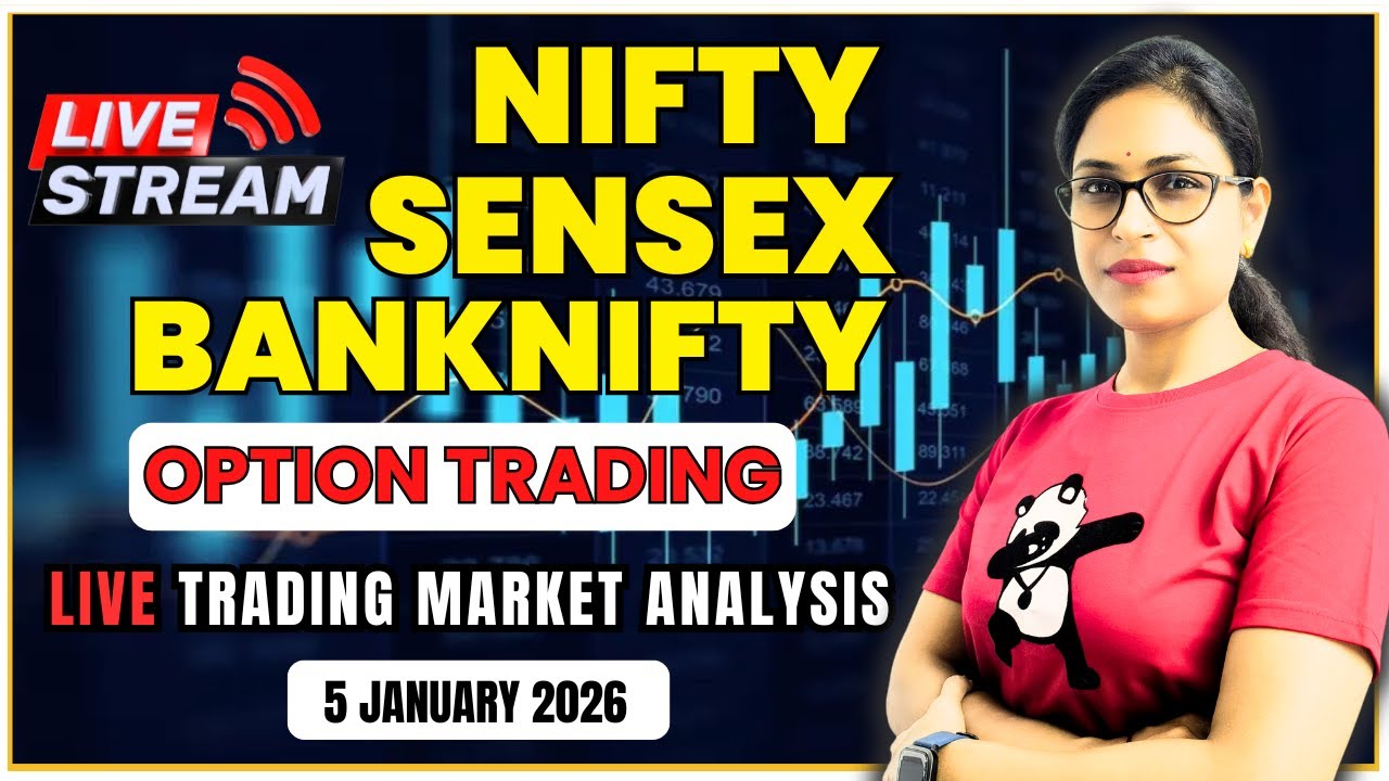 Live Trading Banknifty Nifty & Sensex Option 5 January ✅ 