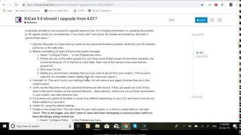 Migration from KiCad V4 to V5 Windows Part 1