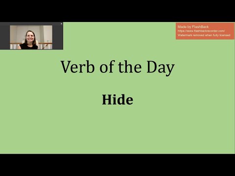 Verb of the Day - Hide