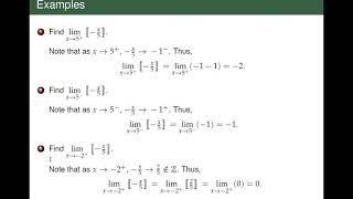 [Math 21] Lec 1.2 One-Sided Limits (Part 4 of 5)