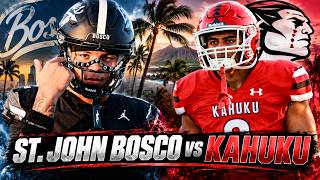 😳 ST. JOHN BOSCO BATTLES HAWAII POWER KAHUKU! 🌴🔥 CALIFORNIA vs HAWAII screenshot 4
