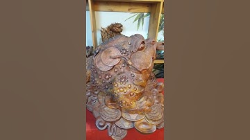 Tuyệt Phẩm Thiềm Thừ Cóc 3 Chân #tượnggỗ #tuonggoquy #dieukhacgo #tượnggỗđẹp