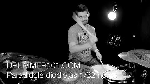 Drummer101 with Kevin Prince: Paradiddle-diddle as 32nd notes
