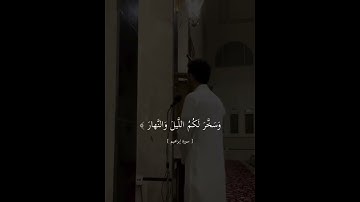 (وَسَخَّرَ لَكُمُ الشَّمْسَ وَالْقَمَرَ دَائِبَيْنِ ۖ) القارئ :ابراهيم محمد