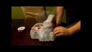 How to make a Lace Bassinet Baby Shower Gift (Can be Diaper Cake)