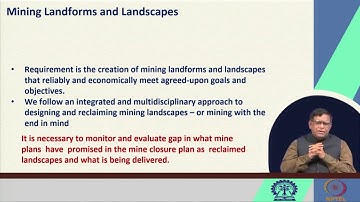 Landform Design and Post Mining Asset Creation #ch35sp #swayamprabha
